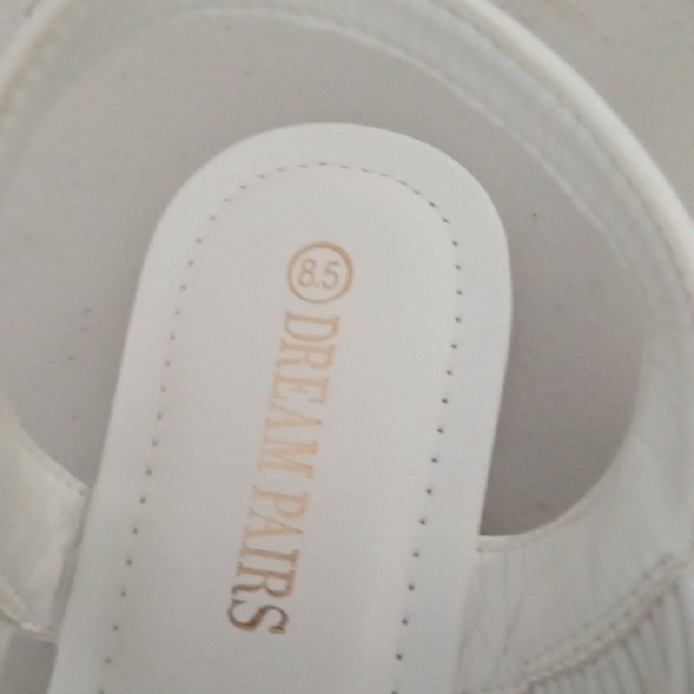 Dream Pairs White Sandals Minimalist Slip-On - Picture 4 of 7